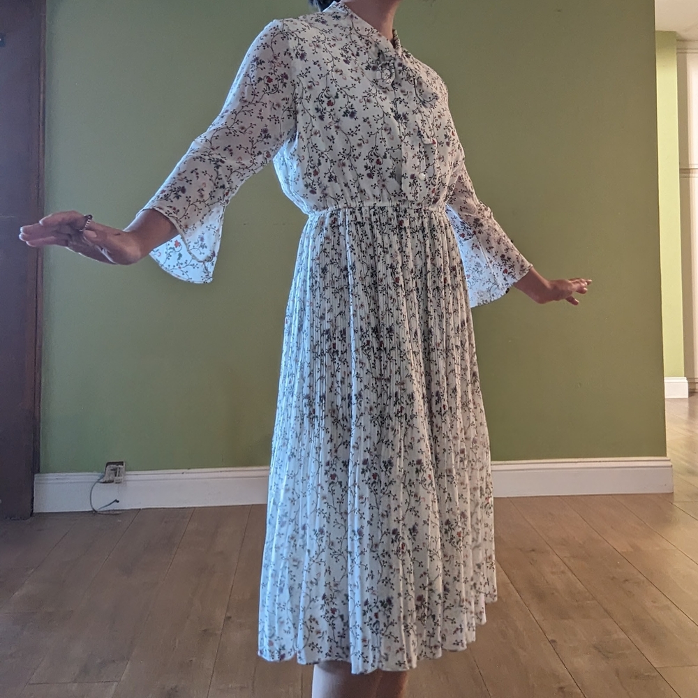 Floral White Dress